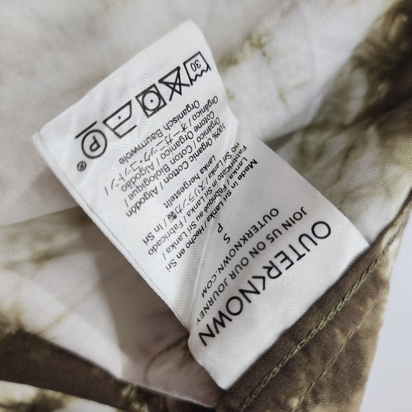 Outerknown BBQ Shirt Olive Branch Men's Button Up Short Sleeve Size Small NWT - Picture 4 of 6